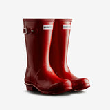Hunter Original Kids Wellington Boots in Military Red