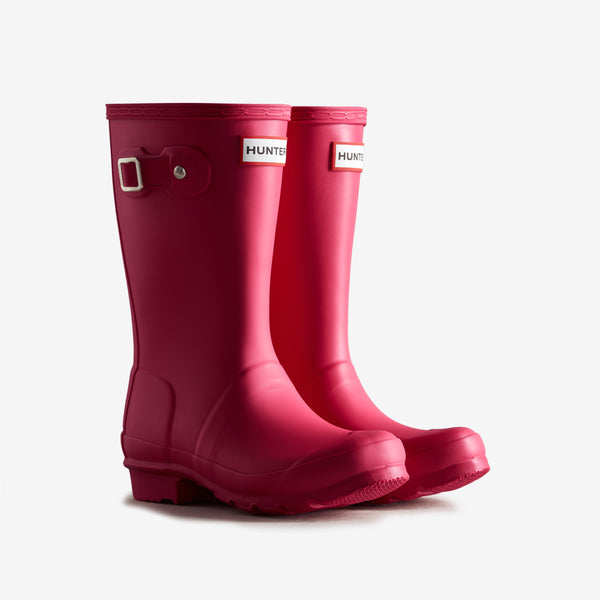 Hunter Original Kids Wellington Boots in Bright Pink