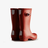 Hunter Original Kids Wellington Boots in Military Red