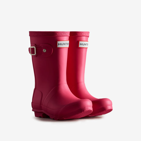 Hunter Original Little Kids Wellington Boots in Bright Pink