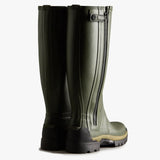 Hunter Men's Balmoral Tall Zip Tech Wellington Boots in Dark Olive