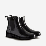 Hunter Women's Refined Chelsea Gloss Boot in Black