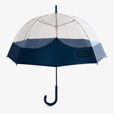 Hunter Transparent Moustache Bubble Umbrella in Navy