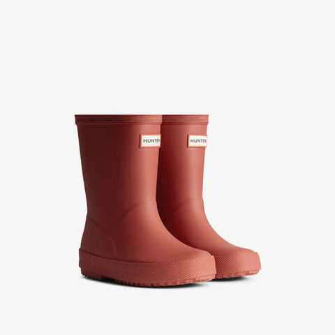 Hunter Kids First Classic Wellington Boot in Military Red