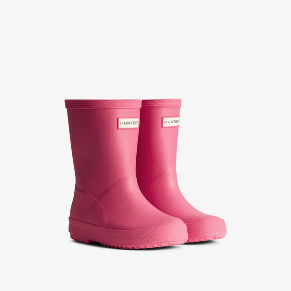 Hunter Kids First Wellington Boot in Bright Pink