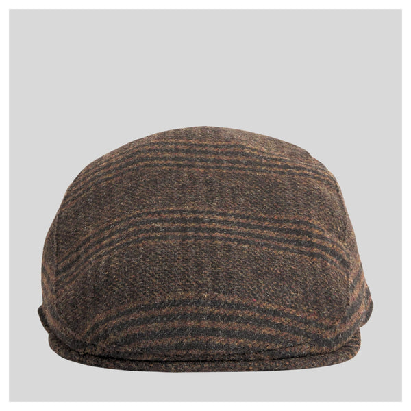 Barbour Men's Cheviot Flat Cap in Brown Check