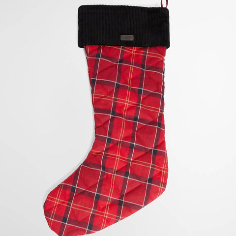 Barbour Christmas Stocking in Cardinal Tartan