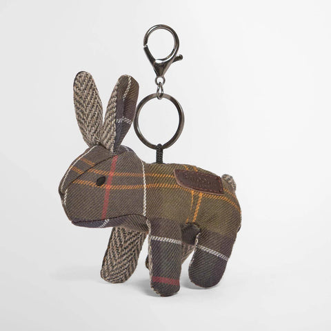 Barbour Animal Bag Charm Rabbit in Tartan