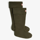 Hunter Recycled Fleece Cuff Tall Boot Socks in Dark Olive