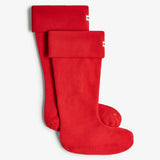 Hunter Recycled Fleece Cuff Tall Boot Socks in Military Red