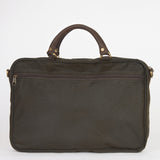 Barbour Wax Leather Briefcase in Olive