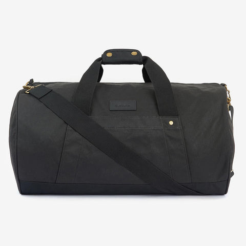 Barbour Explorer Wax Duffle Bag in Black