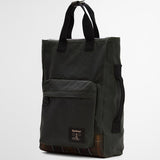 Barbour Field Wax Backpack in Sage/Classic Tartan