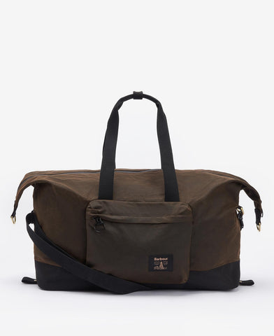 Barbour Field Wax Holdall in Olive/Black