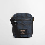 Barbour Field Wax Crossbody Bag in Navy Tartan