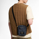 Barbour Field Wax Crossbody Bag in Navy Tartan