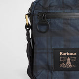 Barbour Field Wax Crossbody Bag in Navy Tartan