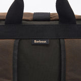 Barbour Field Wax Fold Over Top Backpack in Olive/Black