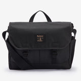 Barbour Field Wax Messenger Bag in Black