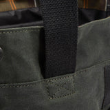 Barbour Field Waxed Tote Bag in Sage/Classic Tartan