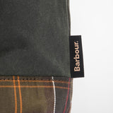 Barbour Field Waxed Tote Bag in Sage/Classic Tartan