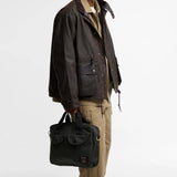 Barbour Field Waxed Laptop Bag in Sage