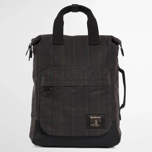 Barbour Field Wax Backpack in Dark Classic Tartan