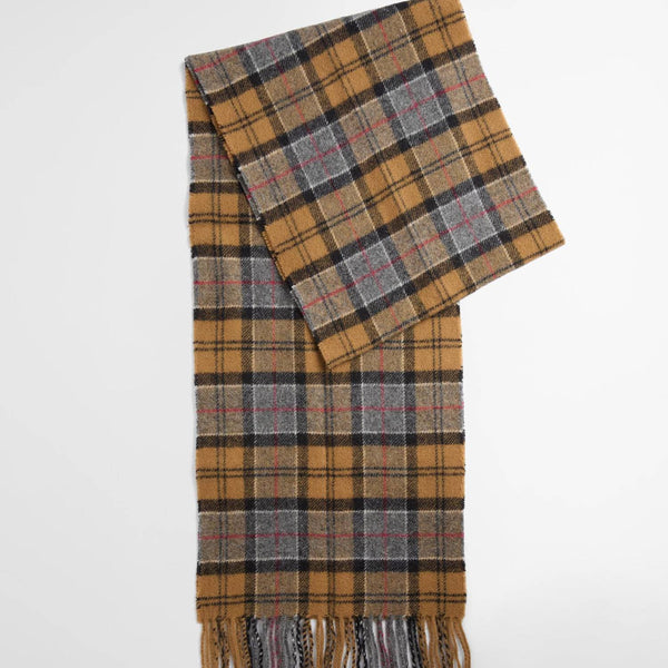 Barbour Tartan Lambswool Scarf in Dark Dress Tartan