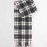 Barbour Tartan Lambswool Scarf in Monochrome Tartan