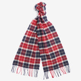 Barbour Lambswool Tartan Scarf in Cranberry