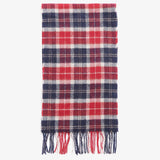 Barbour Lambswool Tartan Scarf in Cranberry