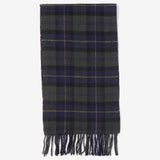 Barbour Tartan Lambswool Scarf in Olive Night