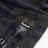 Barbour Tartan Lambswool Scarf in Olive Night