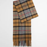 Barbour Wool Cashmere Scarf in Dark Dress Tartan