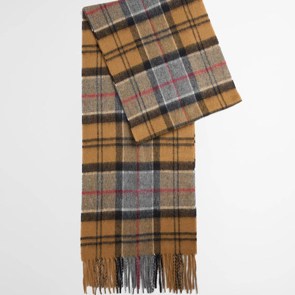 Barbour Wool Cashmere Scarf in Dark Dress Tartan