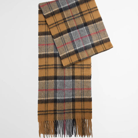 Barbour Wool Cashmere Scarf in Dark Dress Tartan