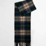 Barbour Wool Cashmere Scarf in Green Loch