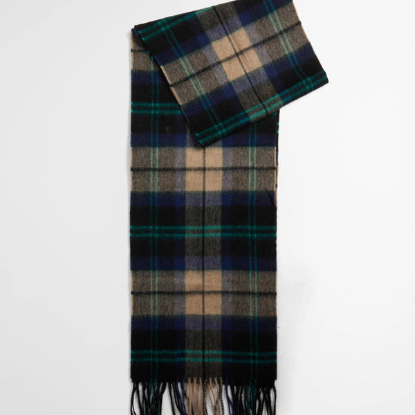 Barbour Wool Cashmere Scarf in Green Loch