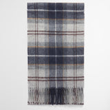 Barbour Wool & Cashmere Scarf in Grey Midnight Tartan