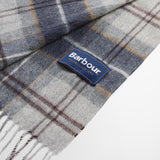 Barbour Wool & Cashmere Scarf in Grey Midnight Tartan