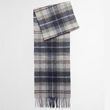 Barbour Wool & Cashmere Scarf in Grey Midnight Tartan