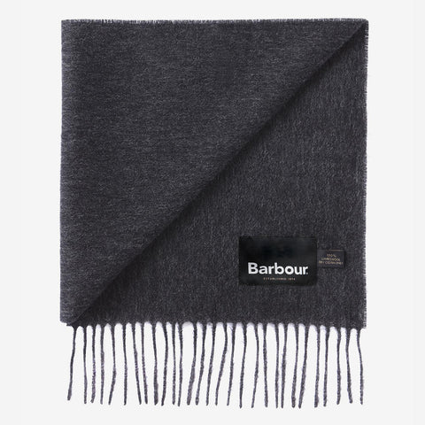 Barbour Lambswool Scarf in Charcoal Grey
