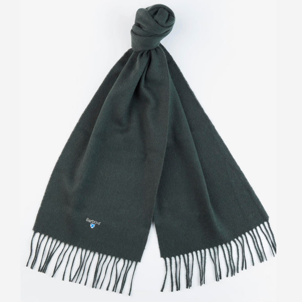 Barbour Lambswool Scarf in Forest Green