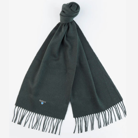 Barbour Lambswool Scarf in Forest Green