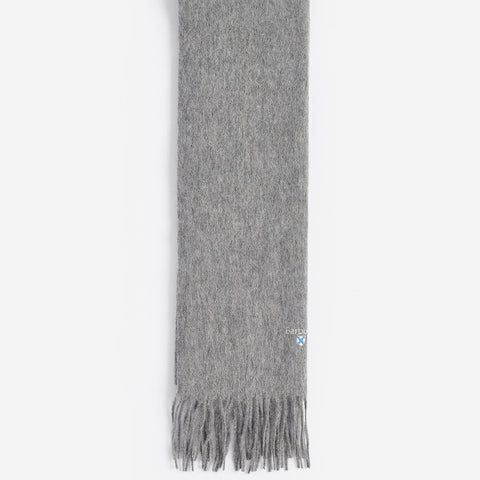 Barbour Plain Lambswool Scarf in Light Grey Marl