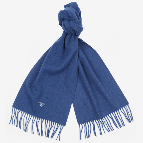 Barbour Plain Lambswool Scarf in Navy