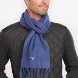 Barbour - Plain Lambswool Scarf in Navy