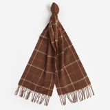 Barbour Tattersall Lambswool Scarf in Warm Ginger