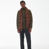 Barbour Tattersall Lambswool Scarf in Warm Ginger