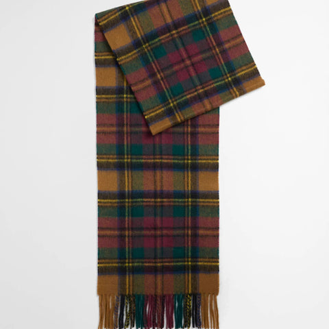 Barbour New Check Tartan Scarf in Harvest Gold